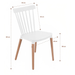 Comedor Mesa Redonda blanca 80cm + 4 sillas Windsor blanca - Relámpago.Shop