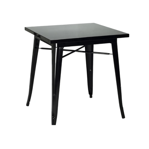 Mesa Tolix 80x80cm Negra - Relámpago.Shop