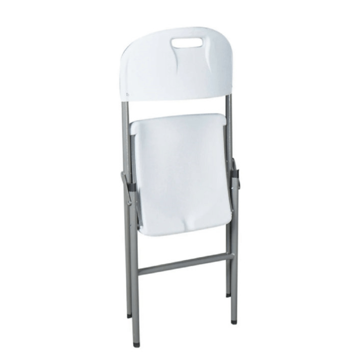 Pack 4 Sillas Plegables + Mesa Plegable 180cm Blanco - Relámpago.Shop