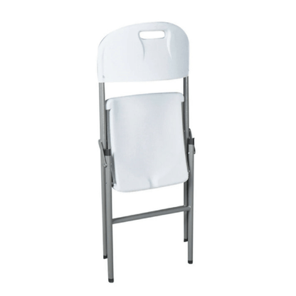 Pack 4 Sillas Plegables + Mesa Plegable 180cm Blanco - Relámpago.Shop