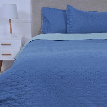 Quilt Bicolor Liso 2 Plazas - Relámpago.Shop