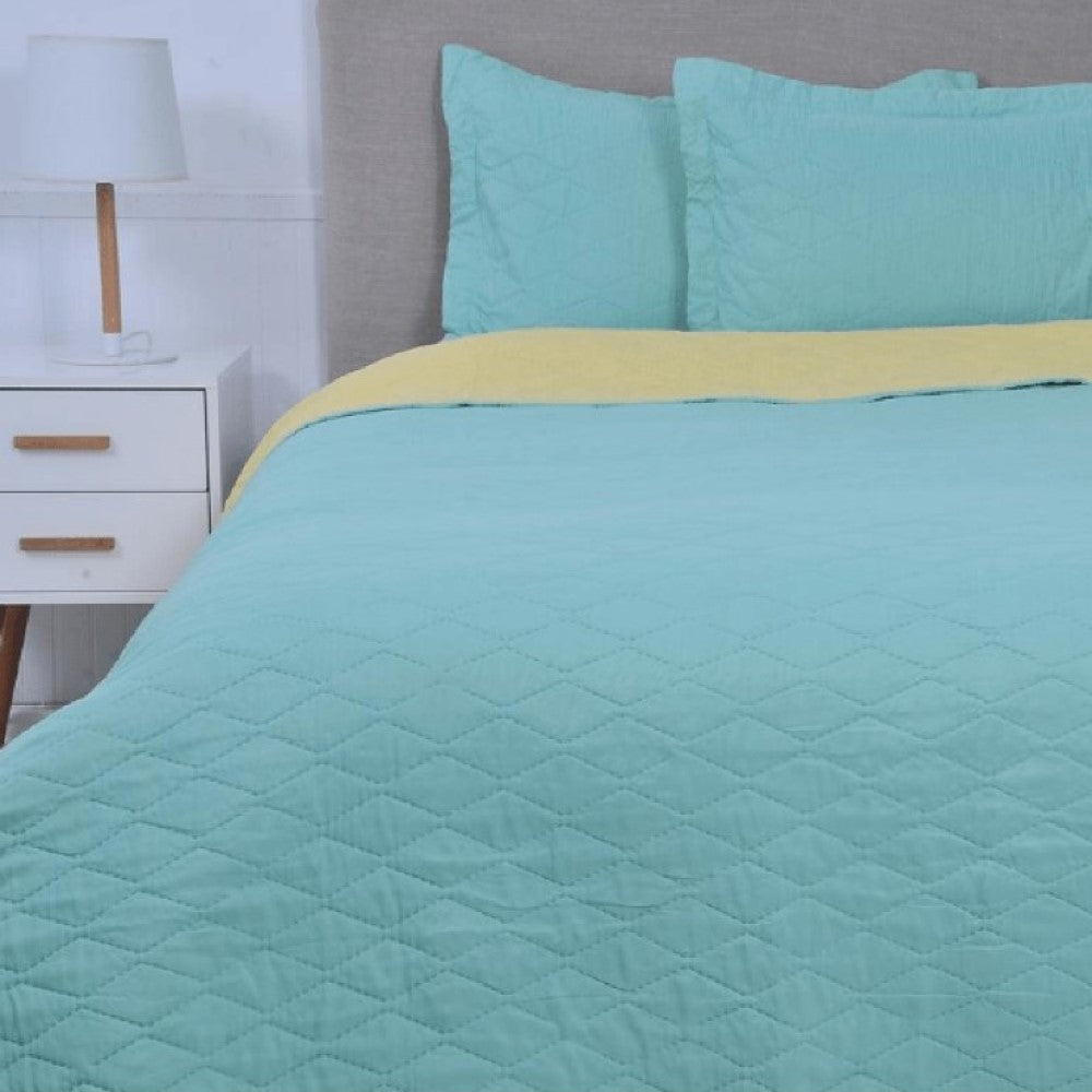 Quilt Bicolor Liso 2 Plazas - Relámpago.Shop