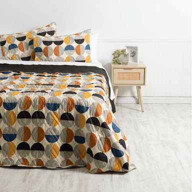 Quilt King Plazas Microfibra Estampado Circle - Relámpago.Shop