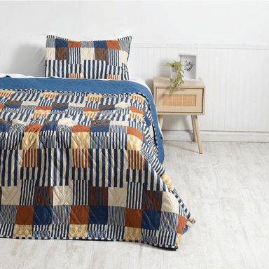 Quilt King Plazas Microfibra Estampado Rodano - Relámpago.Shop