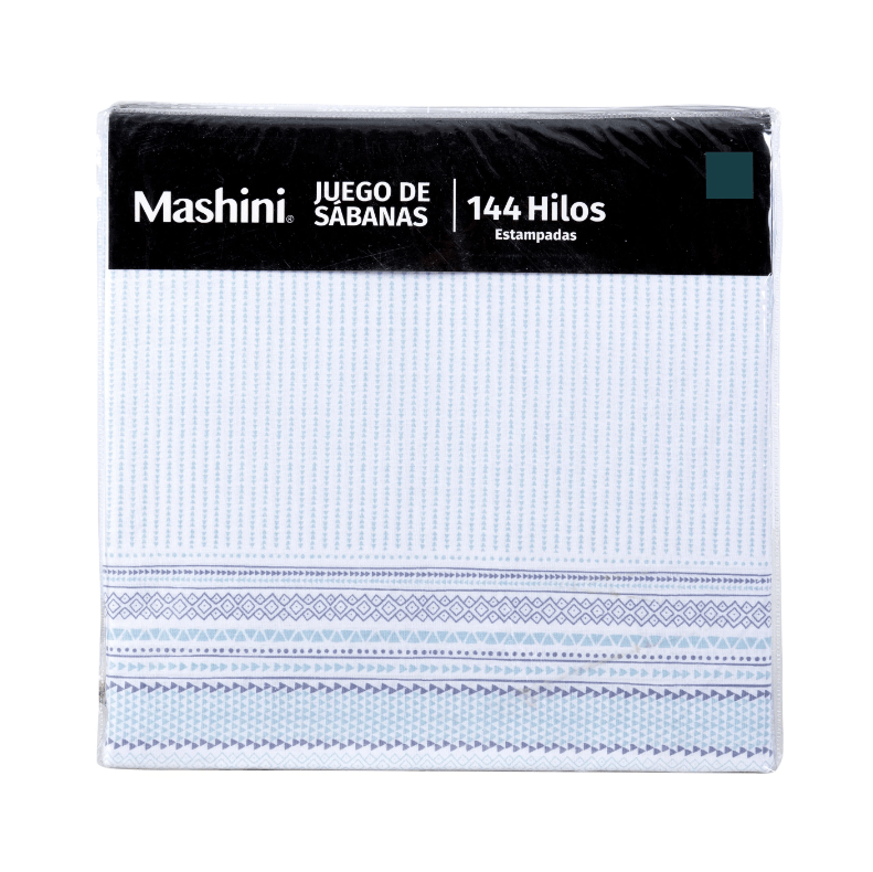 Sábana 1.5 Plazas 144 Hilos Estampada Trento - Relámpago.Shop
