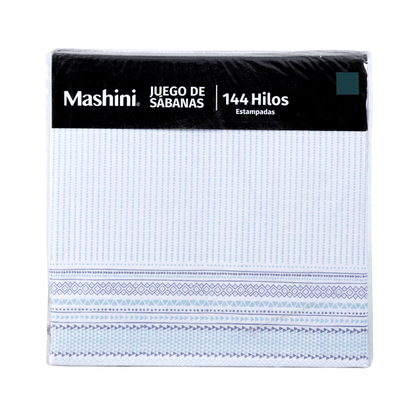 Sábana 1.5 Plazas 144 Hilos Estampada Trento - Relámpago.Shop