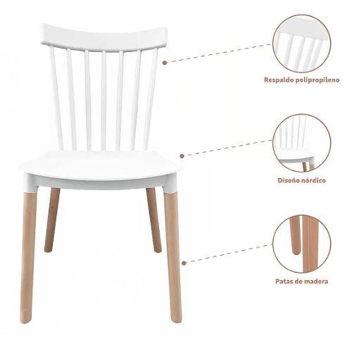 Silla Windsor Blanca - Relámpago.Shop