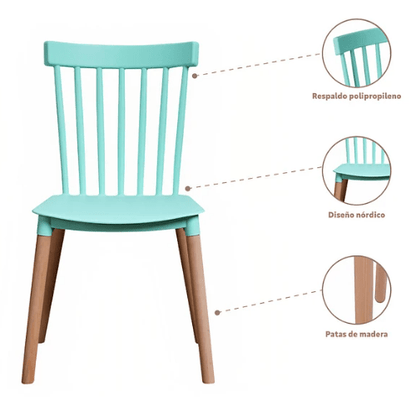 Silla Windsor Menta - Relámpago.Shop