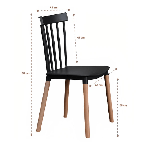 Silla Windsor Negra - Relámpago.Shop